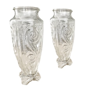 Art-Deco-Vasen – Paar Art-Deco-Glasvasen