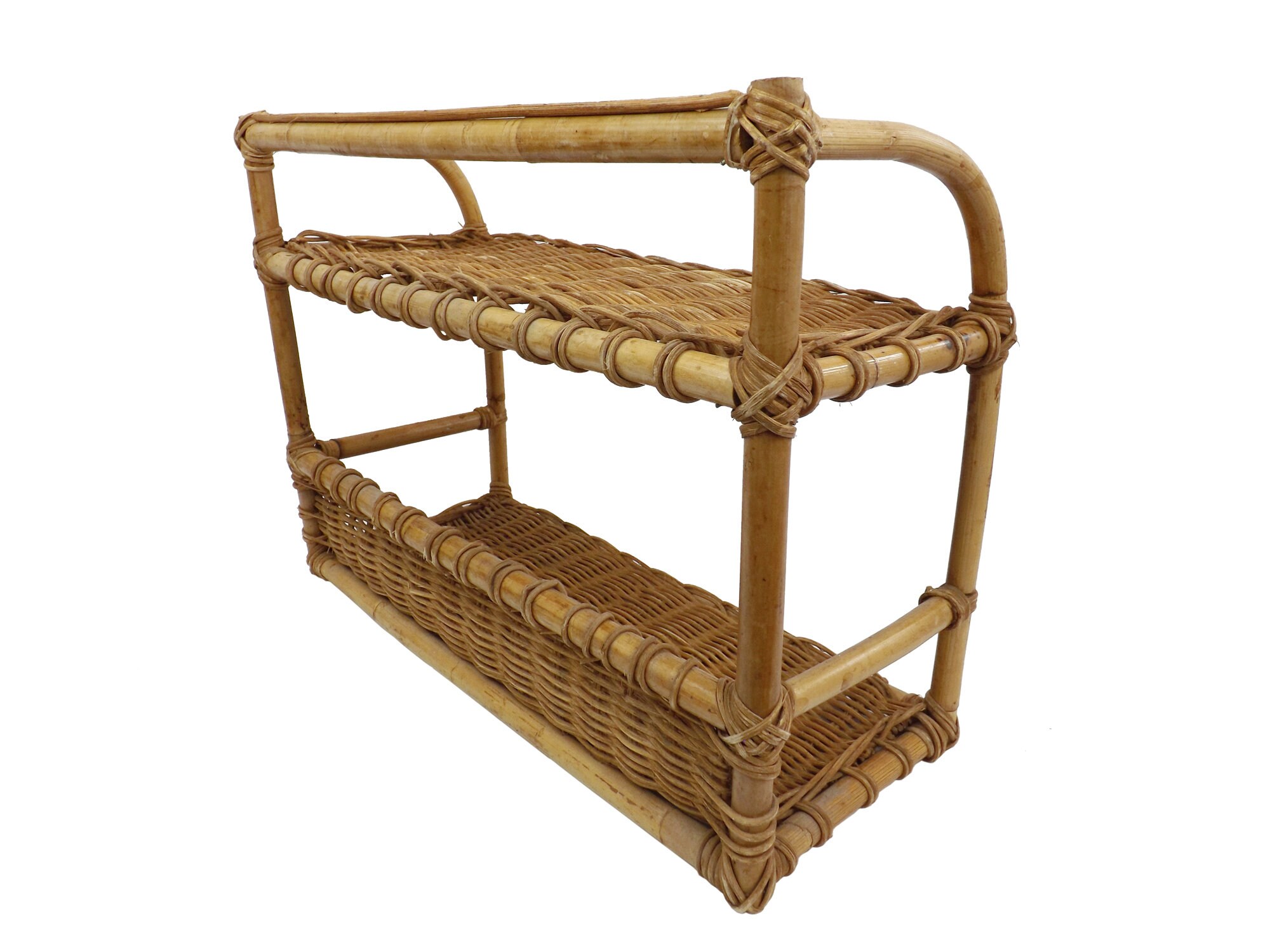 Rattan Wall Shelf Antique Rattan Wall Shelf Etsy UK