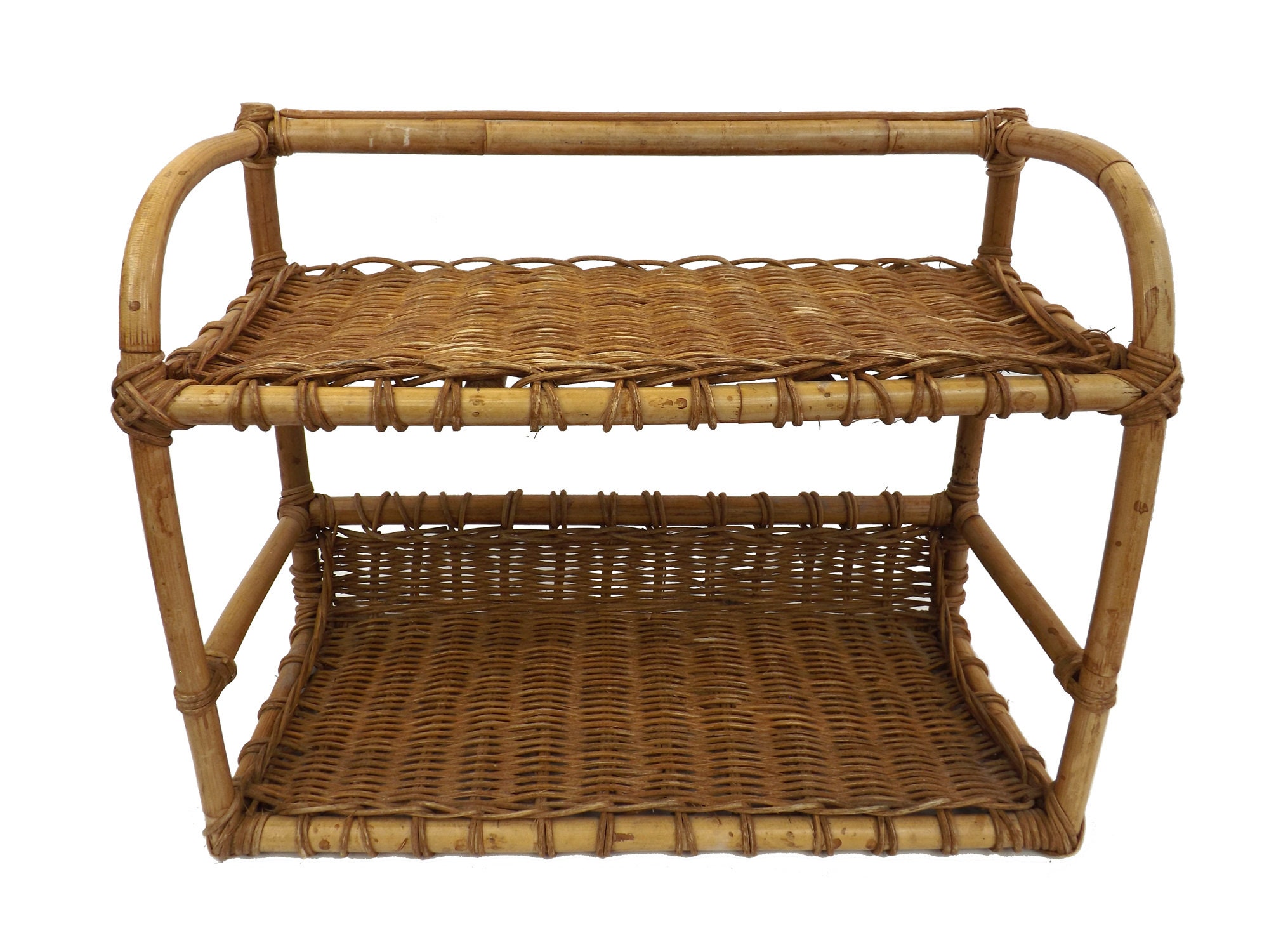 Rattan Wall Shelf Antique Rattan Wall Shelf Etsy UK