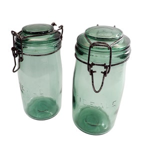 Antique glass jars L&#39;Idéale - Antique glass jars