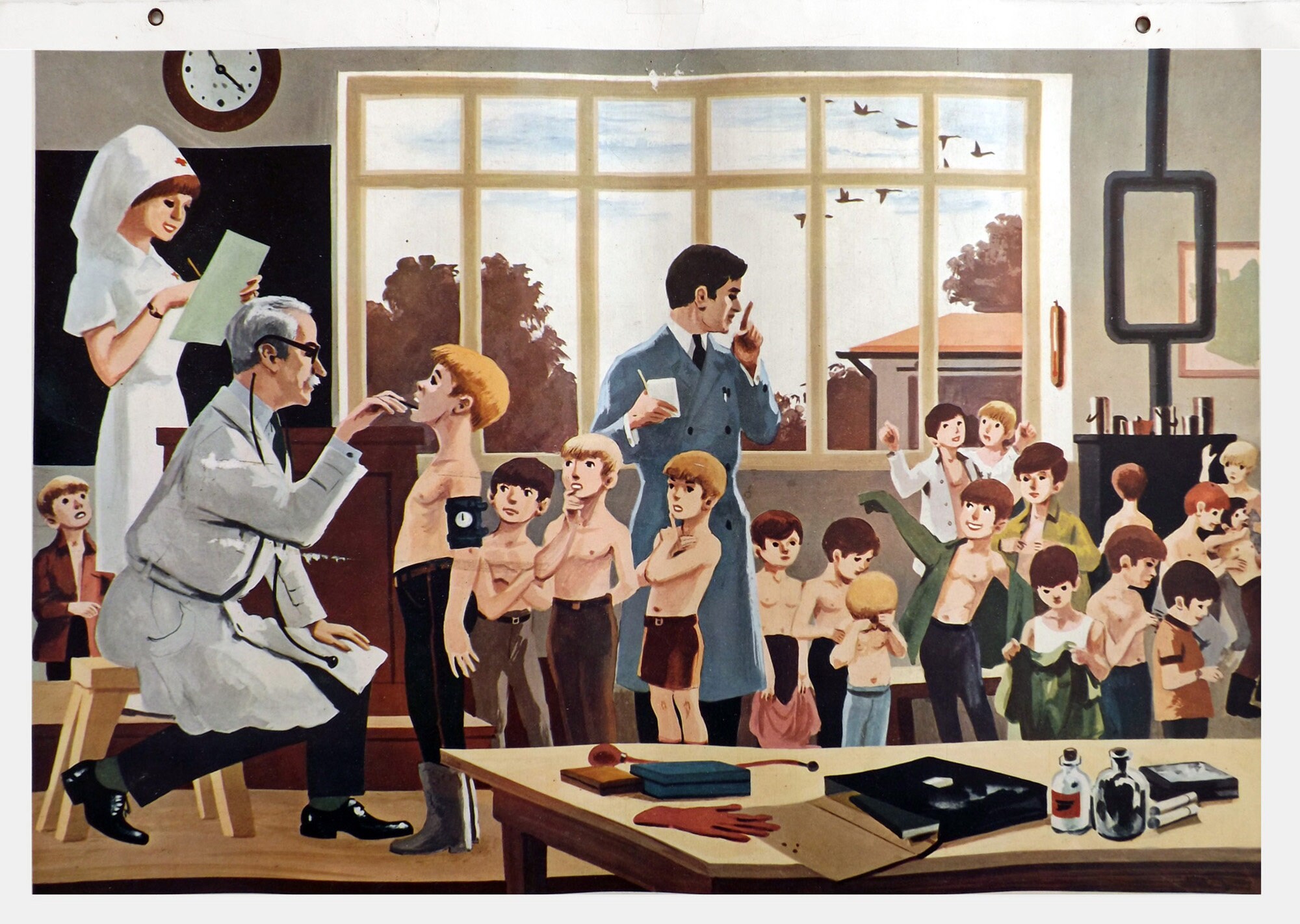 Grande Affiche Scolaire Recto-Verso Nathan, 1967 - French Vintage School Wall Paper Active