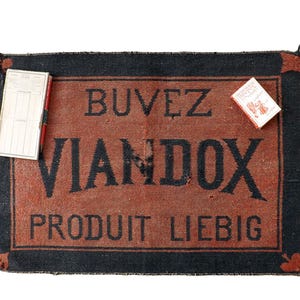 Tapis de jeux cartes bistrot Viandox - Antique french play mat for card games