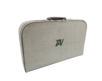 TAI airline cabin suitcase, 1960s - Luggage bag from the airline TAI