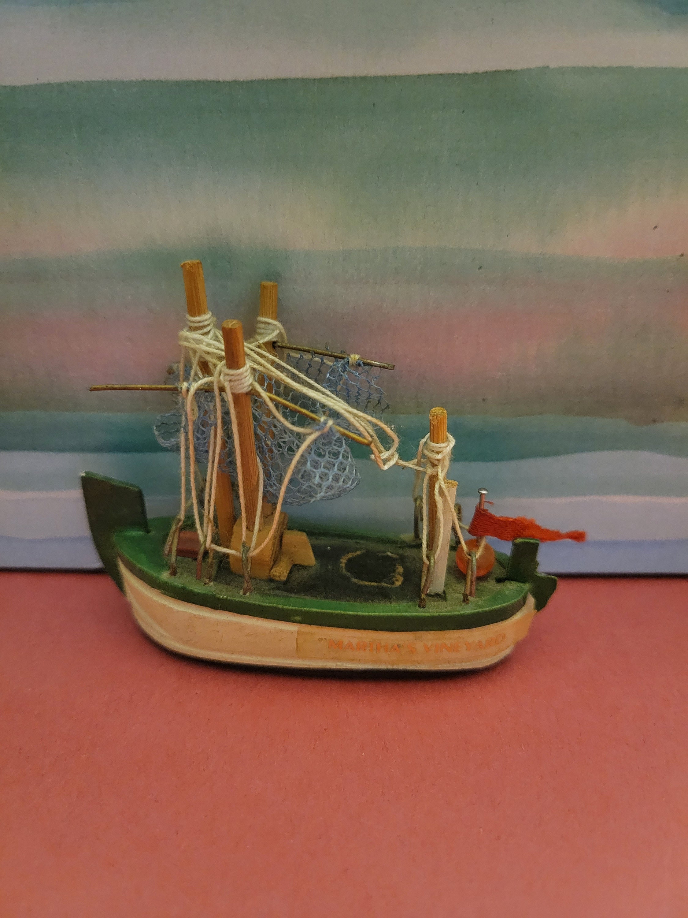 Shell Art Doll Souvenir/seashell Figurine-knick  Knack/music-musical-musician/nautical Beach House Decor/small-mini  4/handmade/vintage 1950s -  Denmark