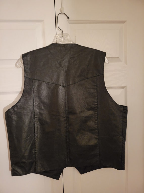 Black Leather Vest - image 2