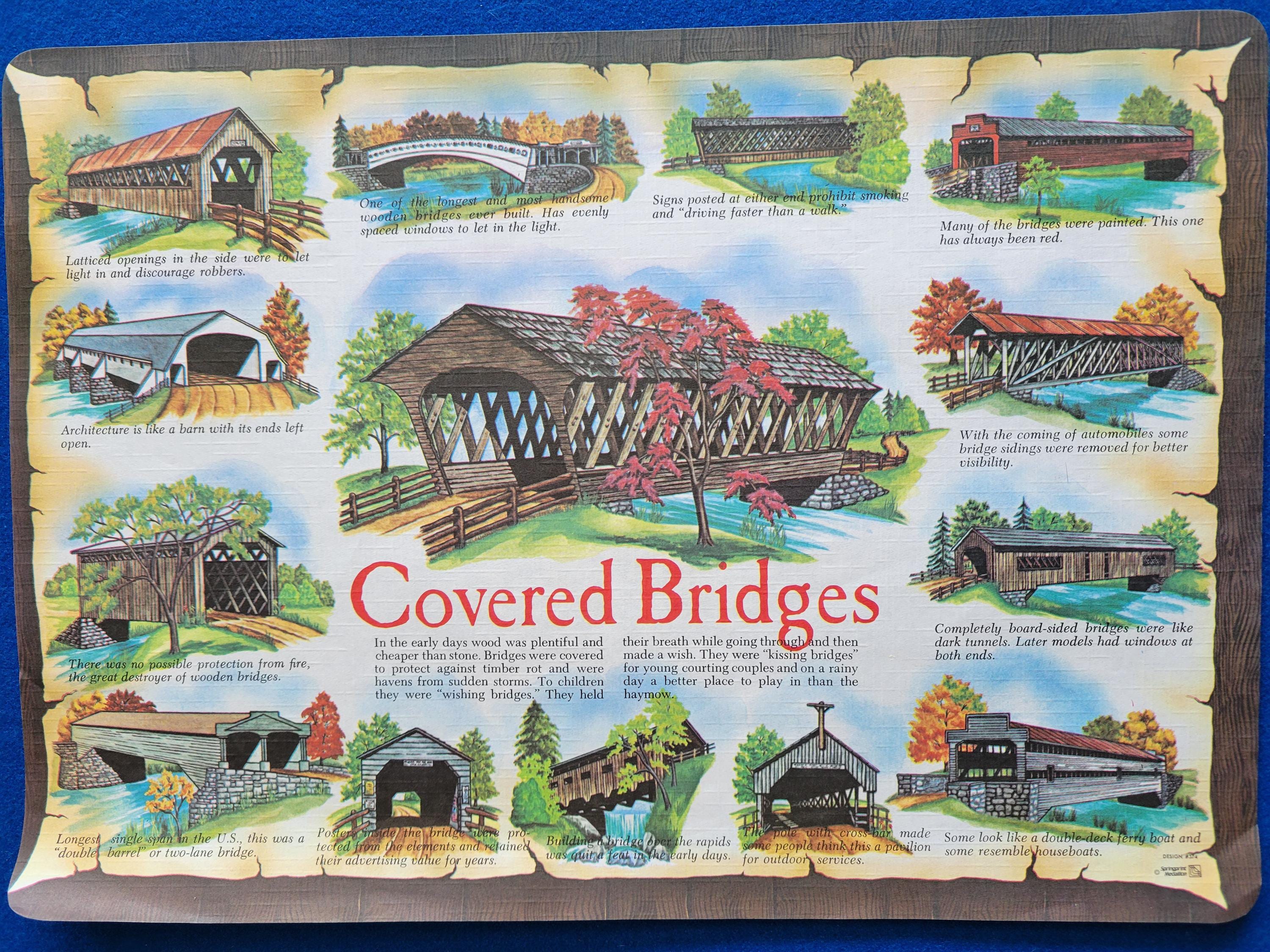 Covered Bridge Placemat by Springprint Medallion