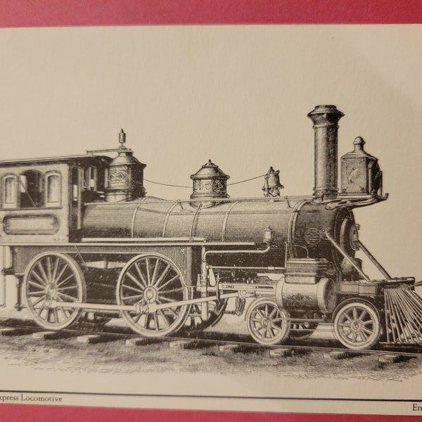 Carte postale Locomotive American Express