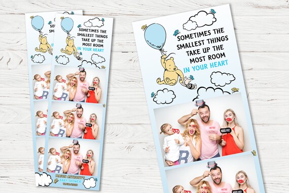 Winnie the Pooh Photo Booth Template Birthday Anniversary | Etsy
