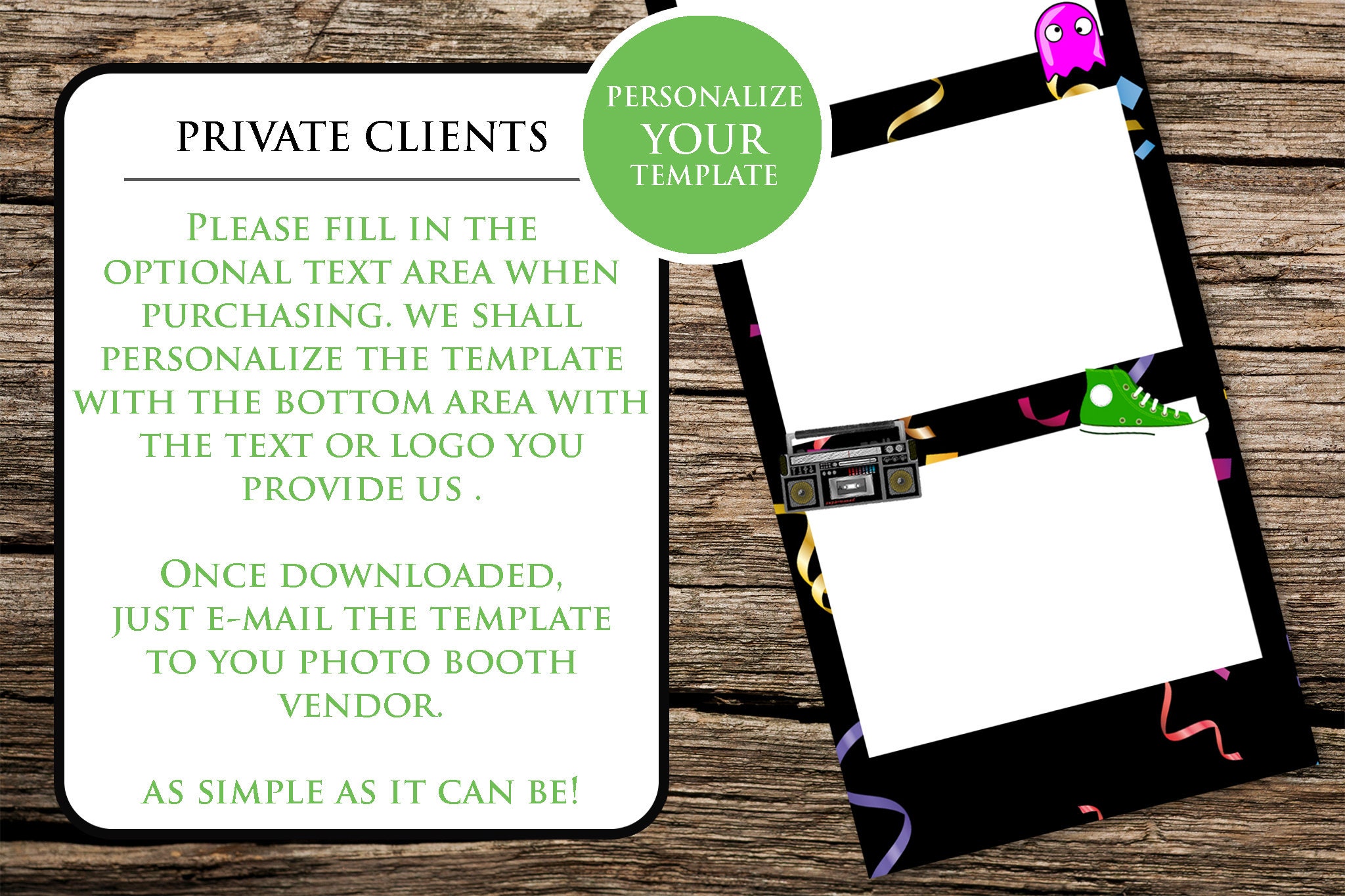 Corporate Photo Booth Template | 90's Party Themed Photobooth | Fun ...