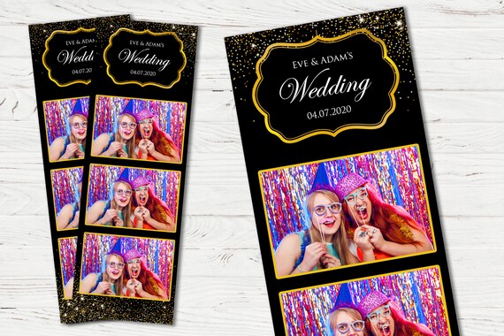 2 X 6 Photo Booth Strip Photobooth Template: Elegant | Etsy