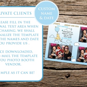 Winnie the Pooh | Photo Booth Template | Birthday Anniversary ...