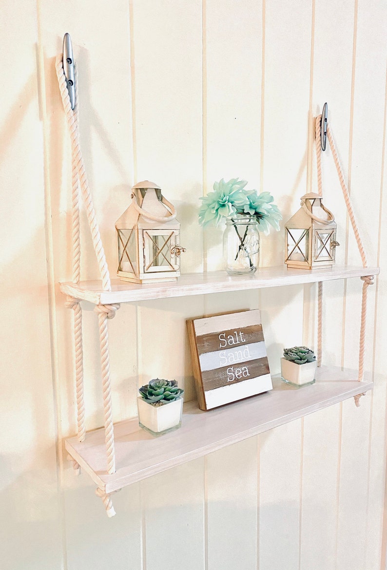 Navy Rope Racks Nautical Rope Shelf - Etsy