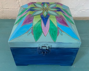 Hand Painted Trinket and Jewellery Box