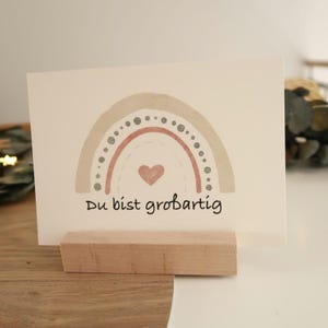 Postkarte Regenbogen "Du bist großartig" zum Geburtstag, zu Weihnachten oder als Dankeschön für Lehrerinnen, Erzieherinnen und Freundinnen