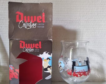 Duvel art collection beer glass lost frequencies glow in the dark