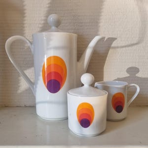 Mitterteich Bavaria coffee pot set 70s