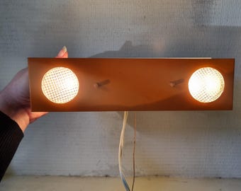 retro 70s orange wall lamp