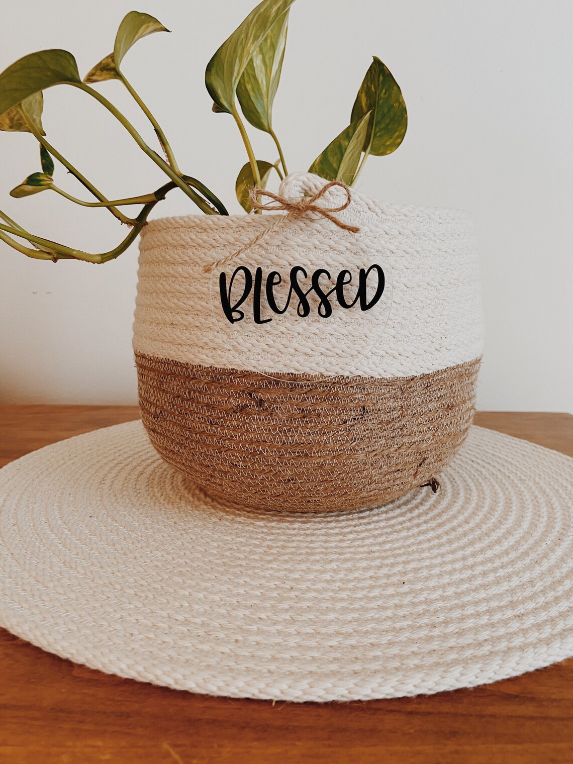 Indoor Plant Basket Housewarming Gift Gift for Plant Lover