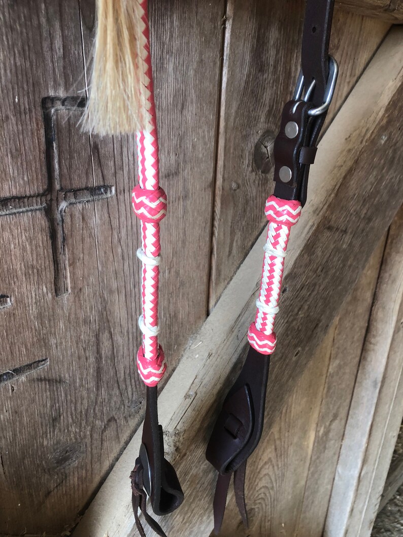 Deluxe Handbraided Rawhide One Ear Leather Headstall Etsy