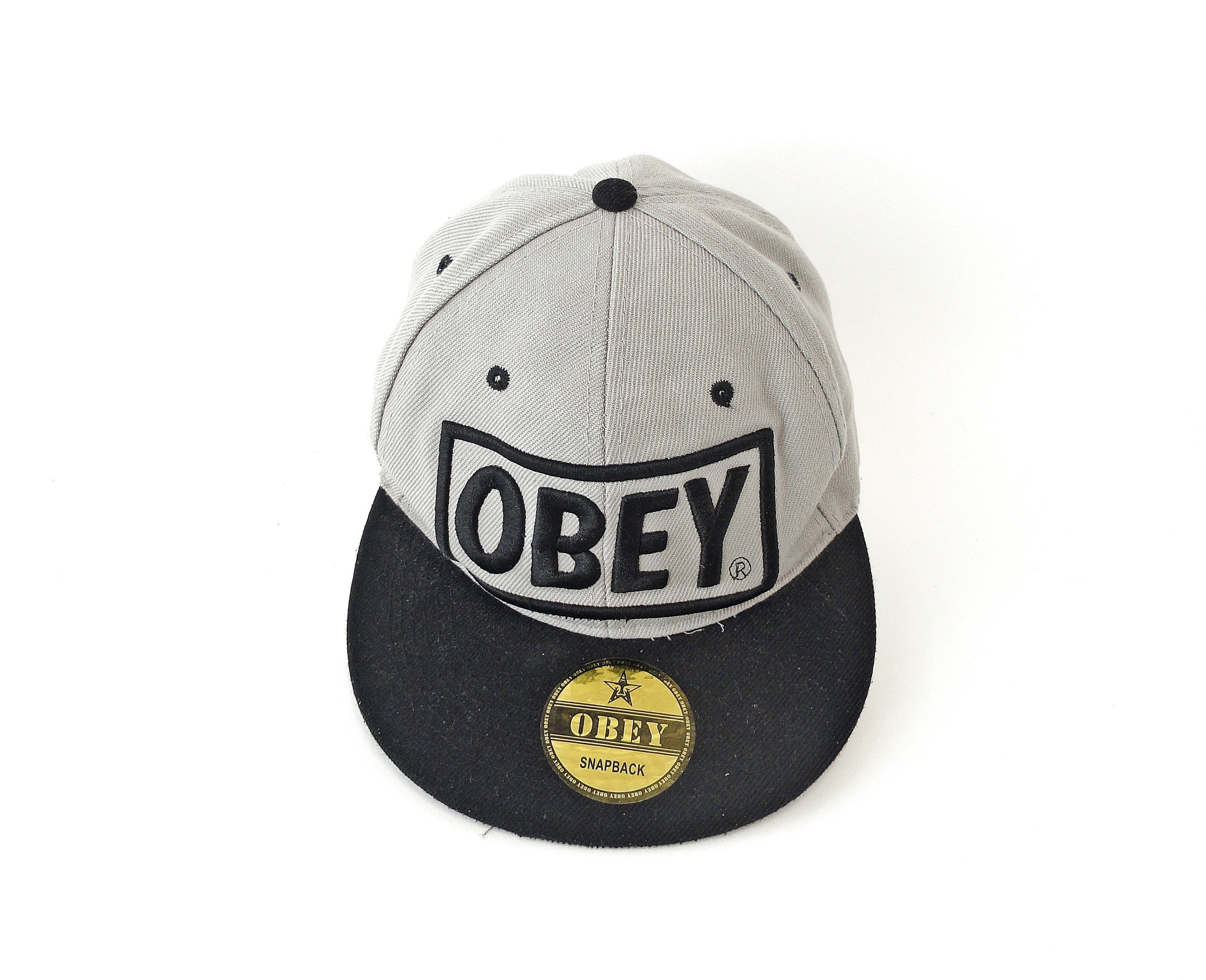 Vintage OBEY Snapback Hat Embroidered Etsy UK