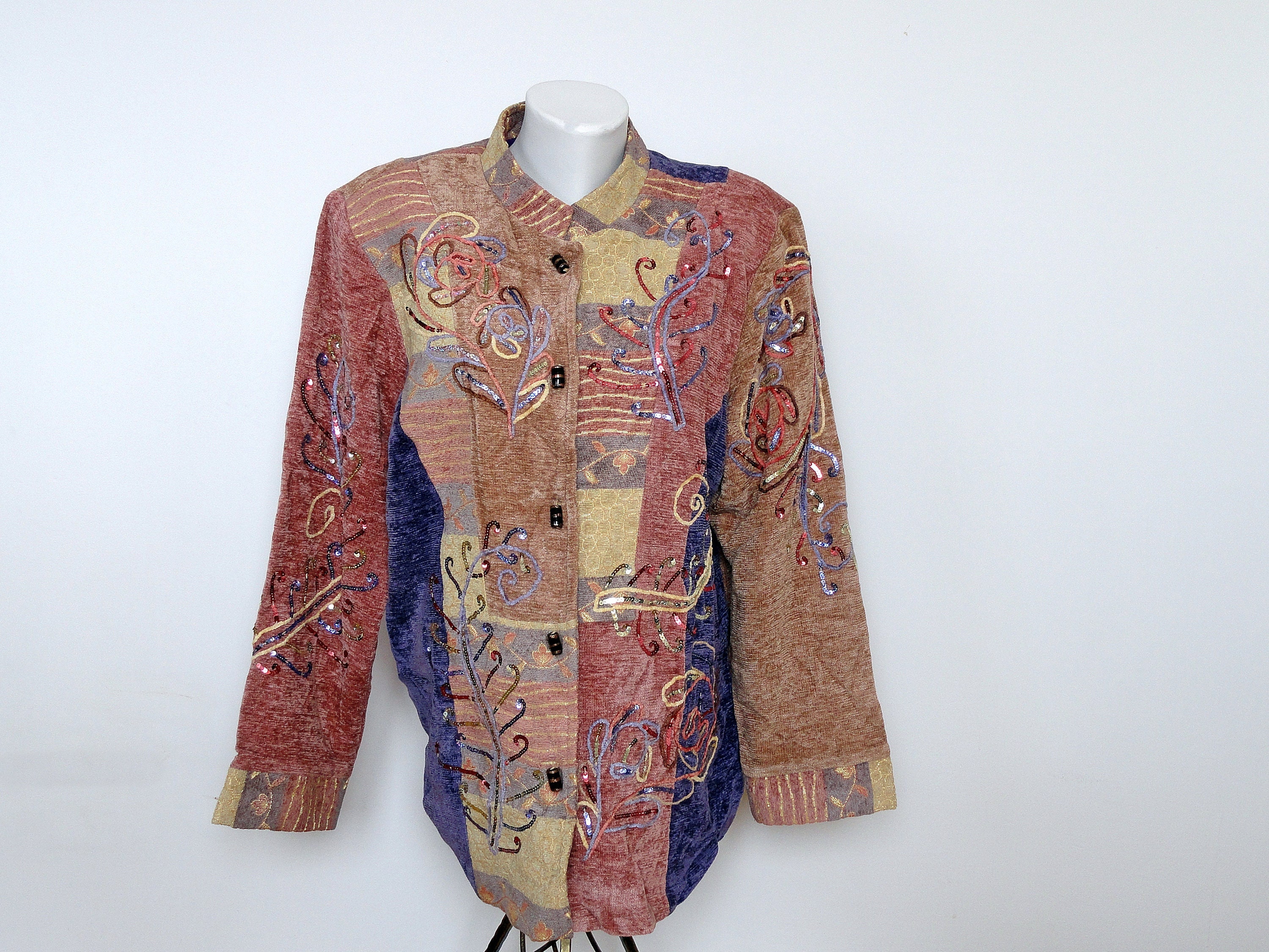 USA VINTAGE INDIGO MOON EMBROIDERY JACKET/アメリカ古着刺繍
