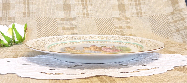 Decorative Plate ZEH Scherzer Bavaria Germany Vintage Plate Wall Decor Golden Trim