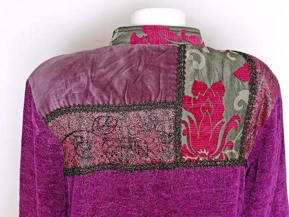 Patchwork INDIGO MOON vintage jacket, hand crafte… - image 6
