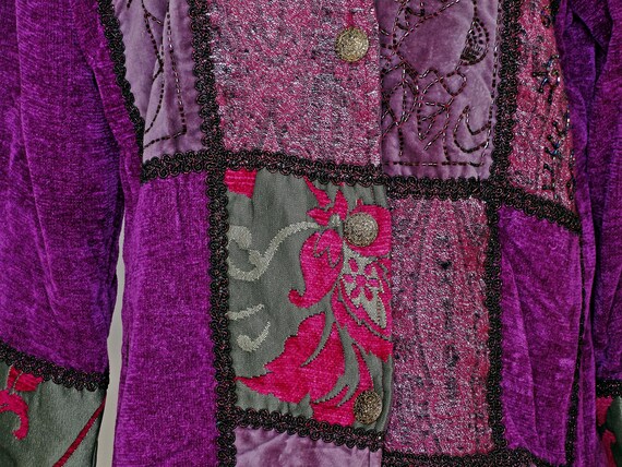 Patchwork INDIGO MOON vintage jacket, hand crafte… - image 8