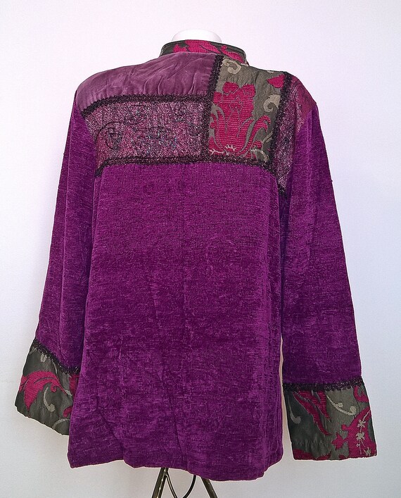 Patchwork INDIGO MOON vintage jacket, hand crafte… - image 5