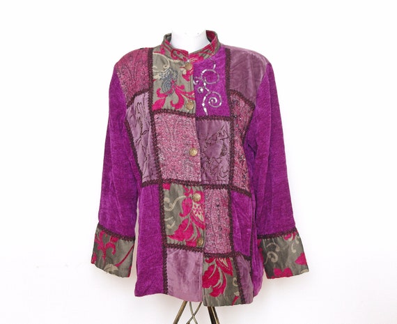 Patchwork INDIGO MOON vintage jacket, hand crafte… - image 1