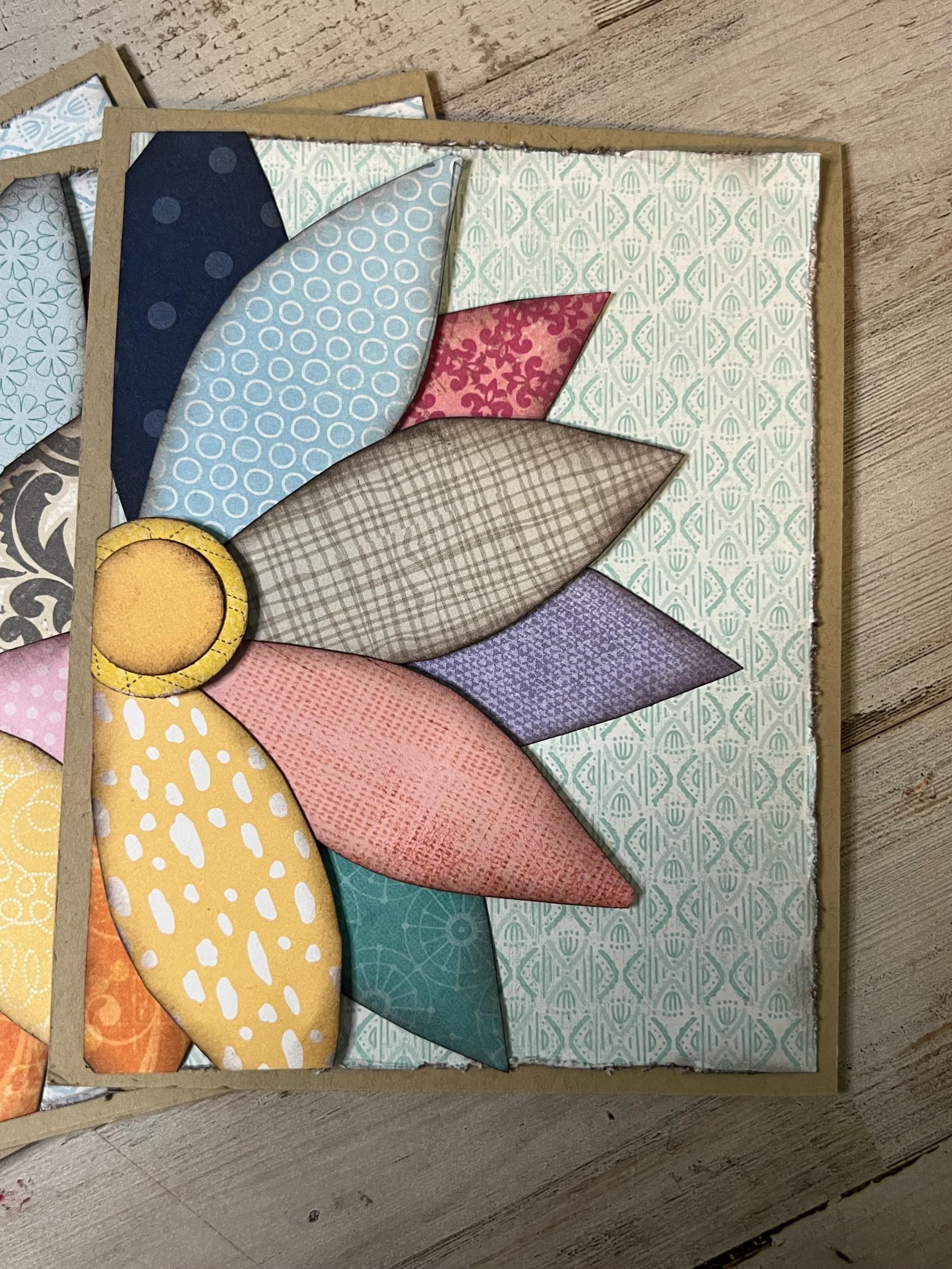 Handmade Colorful Sunflower Card: Blank Floral Note Card - Etsy