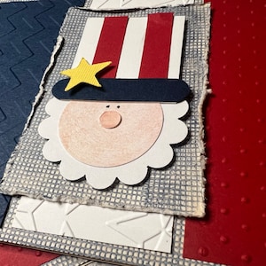 UNCLE SAM  Handmade July Cards, Summertime, Red White and Blue cards, Patriotic cards, Americana, America, Stars and Stripes, USA