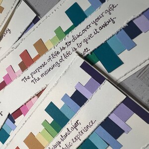 Colorful Strips Greeting Card: Handmade Quote Card - Etsy