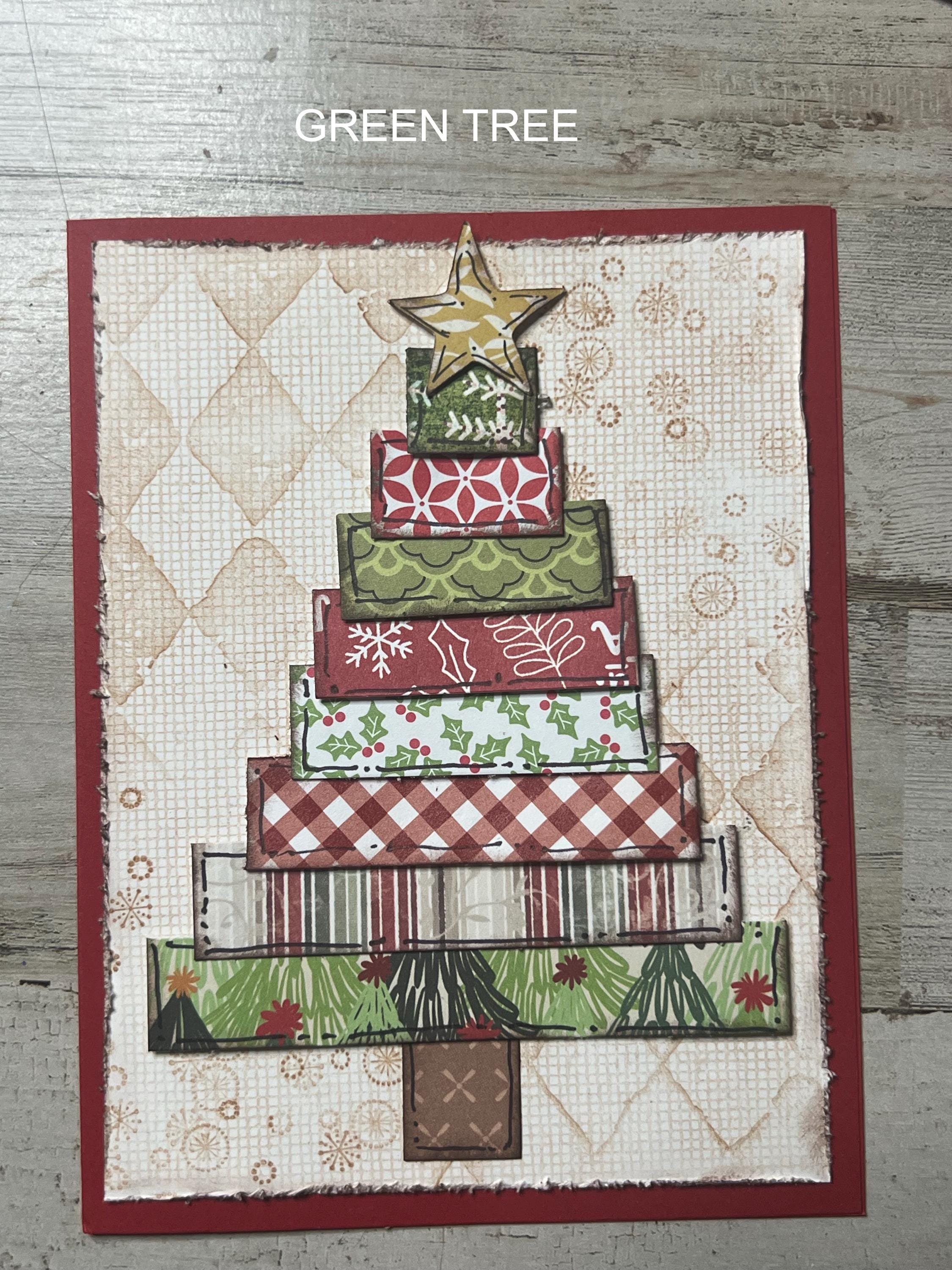 Handmade Paper Christmas Tree Card: Stampin' up Christian Holiday Card ...