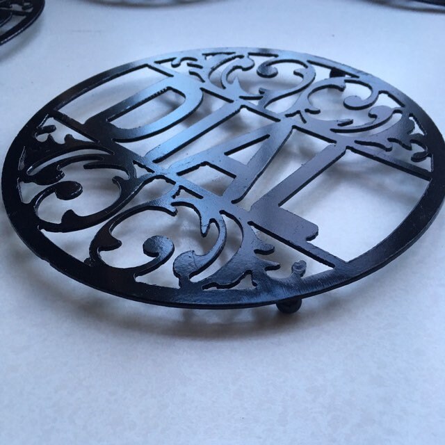 Kitchen Trivet Last Name Trivet Personalized Trivet 10 inch Etsy