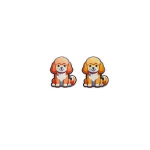 Cute Red Doodle and Golden Doodle Decorative Pin