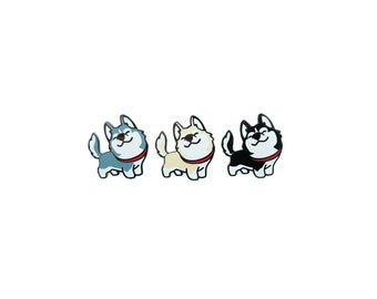 Smiling Husky Dog Decorative Enamel Pin