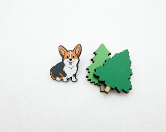 Tri-Color Corgi Cute Dog Decorative Enamel Pin