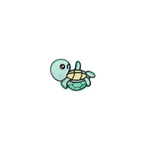 Awkward Turtle On His Shell Enamel Pin