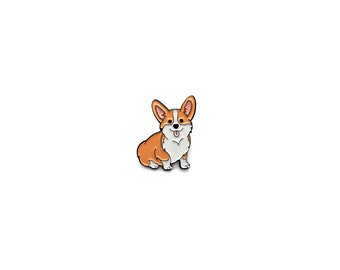 NEU – Corgis – Niedlicher Hund, dekorative Emaille-Anstecknadel