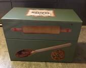 Vintage Tin Recipe Box