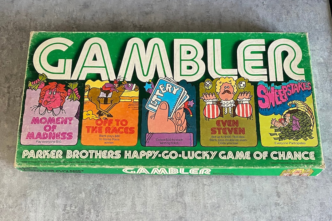 1977 Parker Brothers Gambler Board Game - Etsy