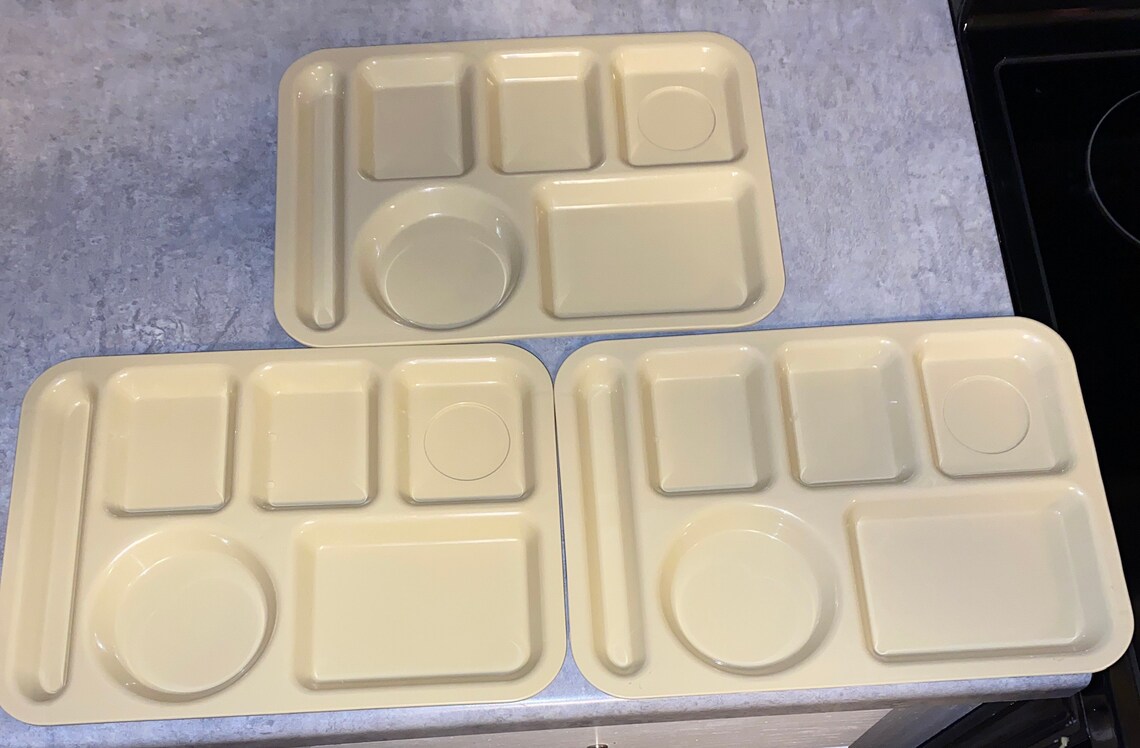 Vintage Continental Divided Meal Trays Etsy