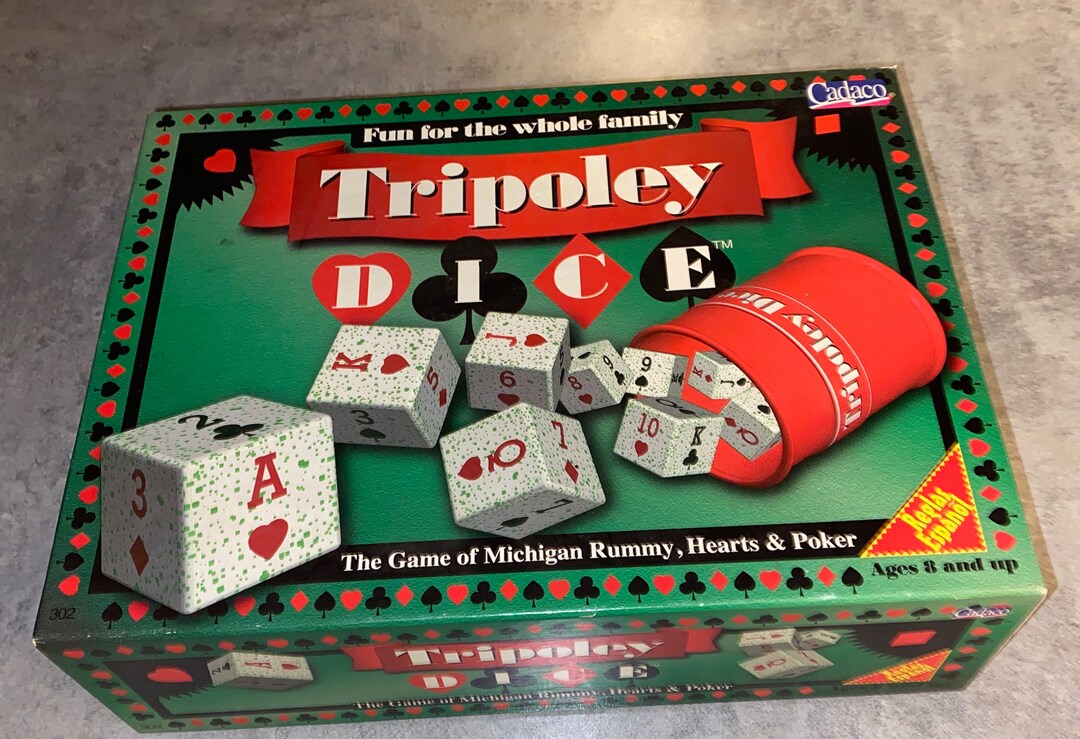 1997 Tripoley Dice. the Game of Michigan, Hearts &poker Etsy
