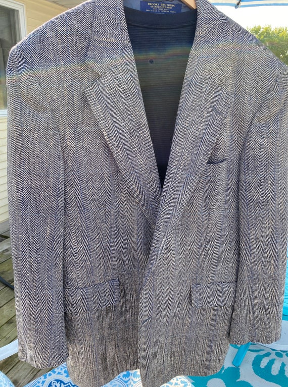 Vintage Brooks Brothers Herringbone Blazer Sz. 44 | Etsy