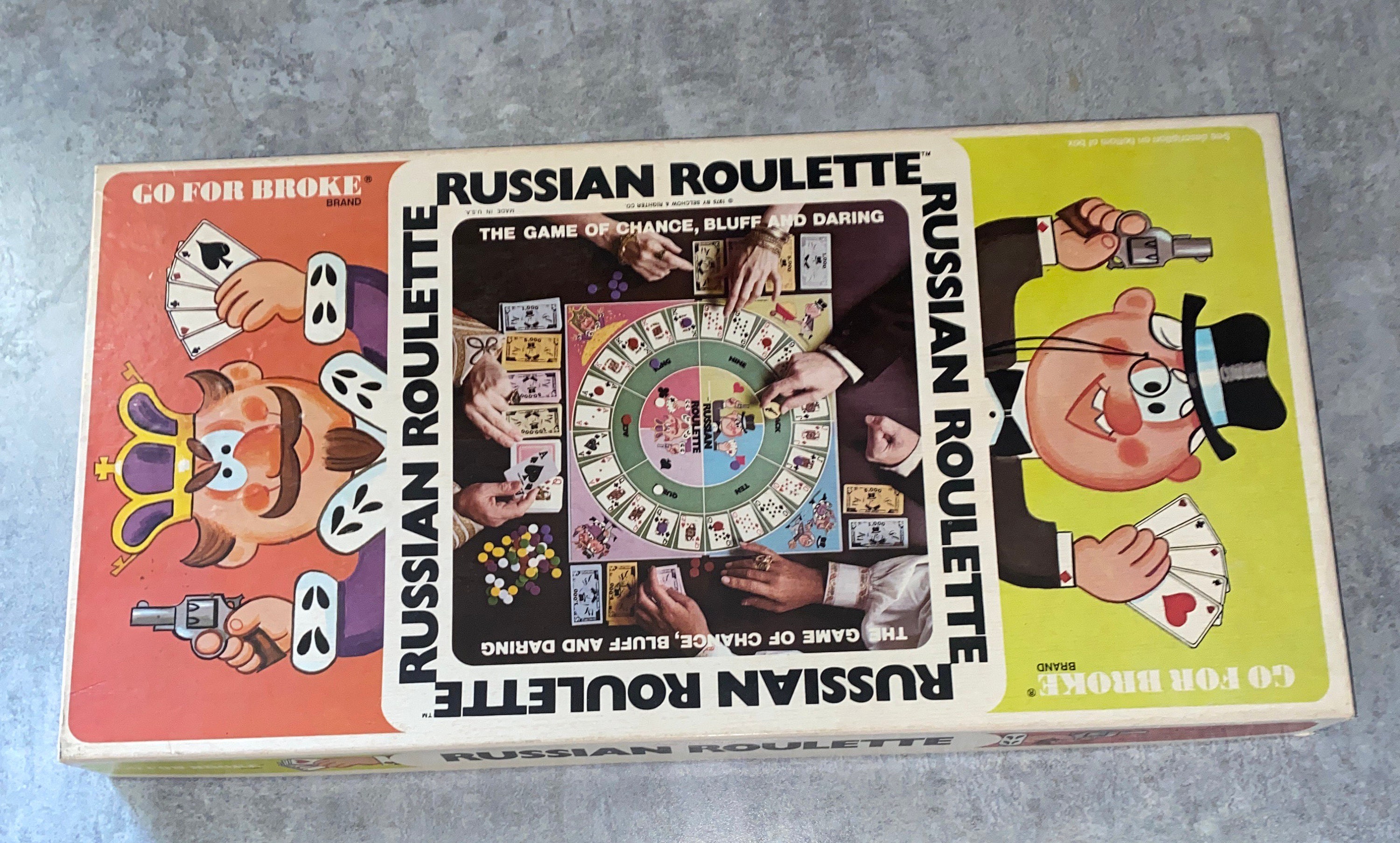 Vintage Russian Roulette Go for Broke Game 1975 edition by -  Portugal