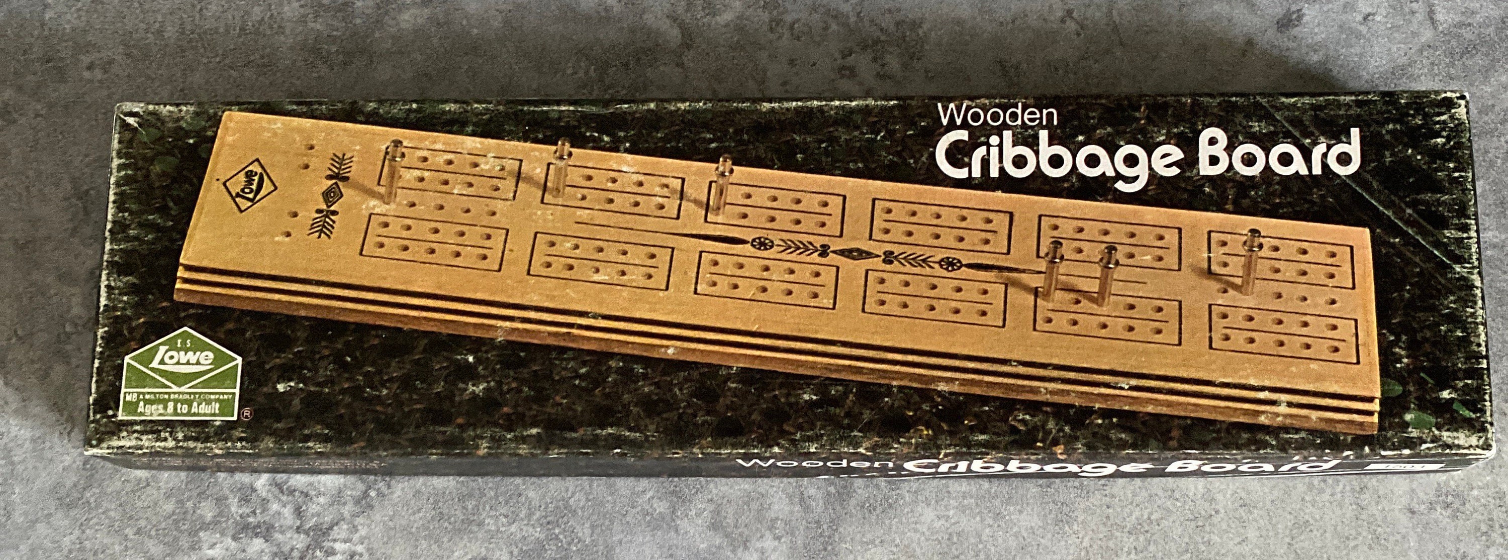Vintage Lowe Wooden Cribbage Board 1970s - Etsy