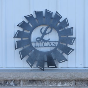 Customizable Windmill Monogram | Metal Artwork | Choose from 18&quot; to 60&quot;