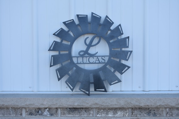 Customizable Windmill Monogram | Metal Artwork | Choose from 18" to 60"