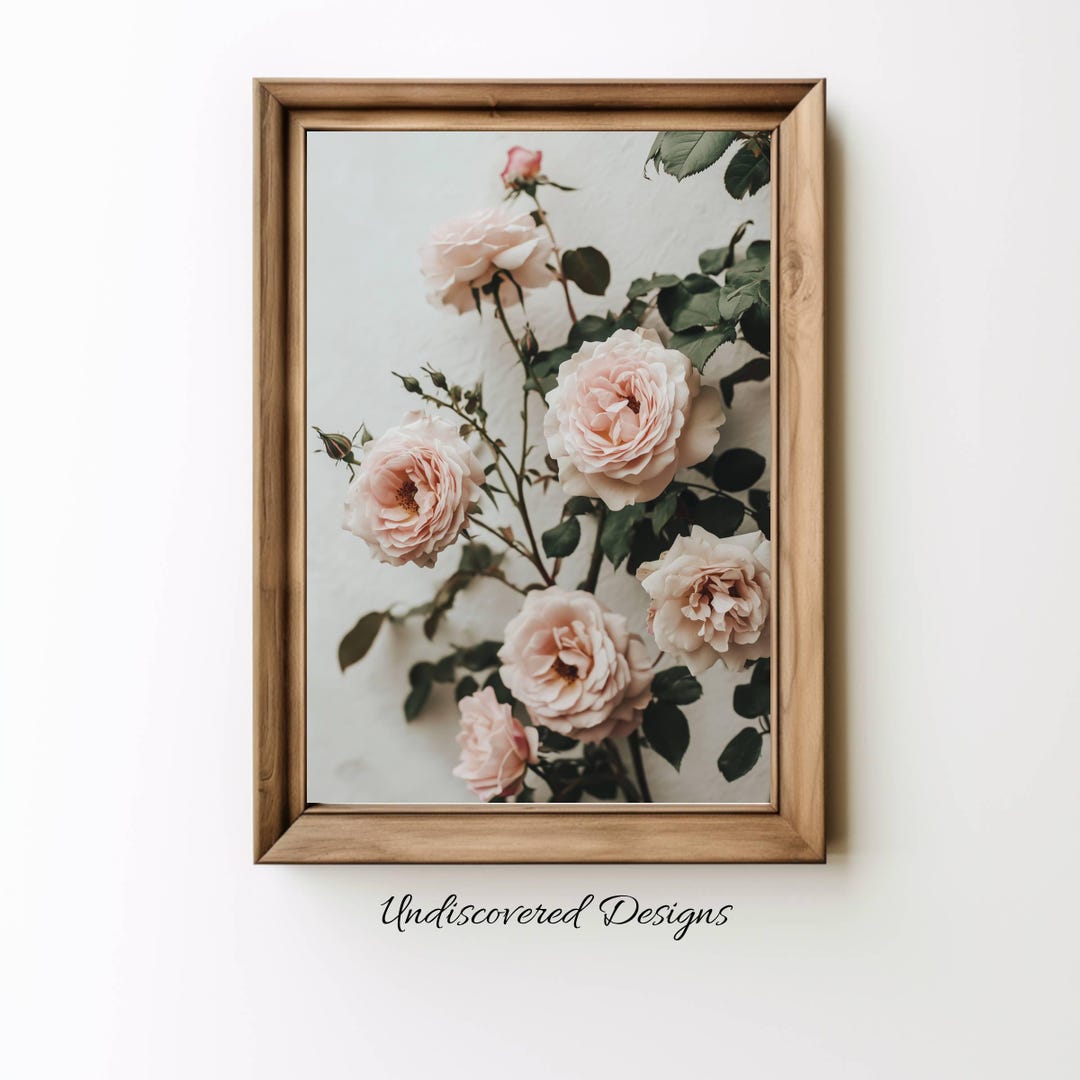 Vintage Pink Roses Still Life Art Print (digital Download) - Etsy